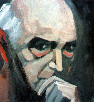 Antonio Saura- 7x25cm- Óleo-tabla -1999