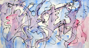 Bailarinas - 10x70cm.aprox - Acrílico Lienzo- 2007