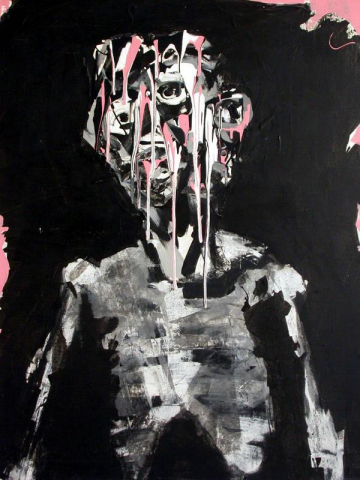 Cansado, humillado y confuso -14x97cm - Acrílico Lienzo -2006