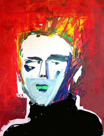 Con cuello largo -100x100 - Acrílico Lienzo -2006