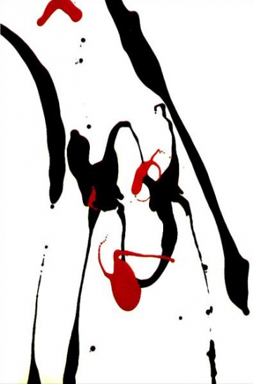 Dripping Figura 13 - 100x70cm - Óleo Papel Satinado 1.100 G - 2002 - VENDIDO