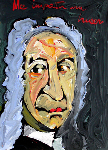 Isaac Newton y el huevo - 70x100cm - Acrílico Cartón - 2008