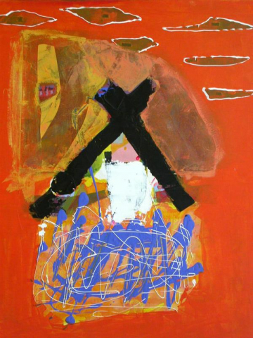 La casa del sol naciente -100x81cm - Mixta Lienzo - 2007