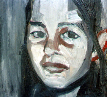 Lu adolescente - 20x19cm - ÓLeo Tabla -1998