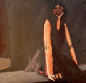 Lu Nocturno - 60x60cm - Óleo Tabla - 1999