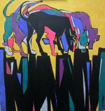 Lucía - 100x100cm - Acrílico Tabla - 2007