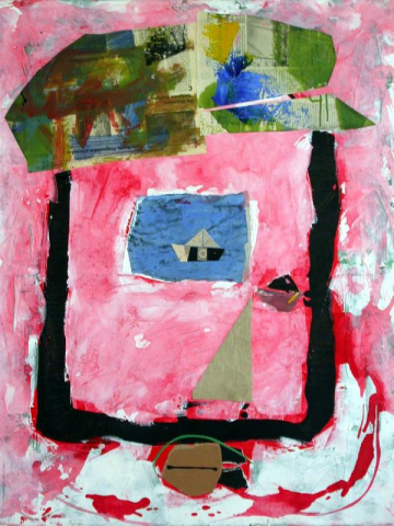 Marino en rojo -100x81cm - Mixta Lienzo - 2006