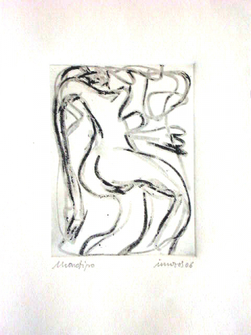 Monotipo41: Sin titulo - 2009 - Soporte 32x23cm - Plancha 16x12cm - Papel 250gr. Canson Guarro