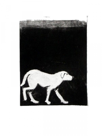 Monotipo10: Cobi - 2009 - Soporte 32x23cm - Plancha 16x12cm - Papel 250gr. Canson Guarro -VENDIDO