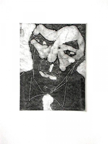 Monotipo15: Sin titulo -2009 - Soporte 32x23cm - Plancha 16x12cm - Papel 250gr. Canson Guarro.