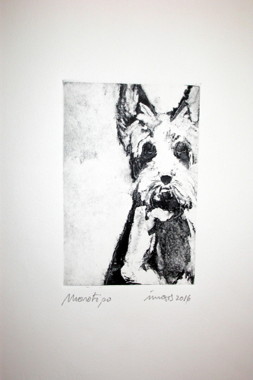 Monotipo: Dylan López - 2016 - Soporte 38x28cm - Plancha 16x12cm - Papel 250gr. Canson Guarro- VENDIDO