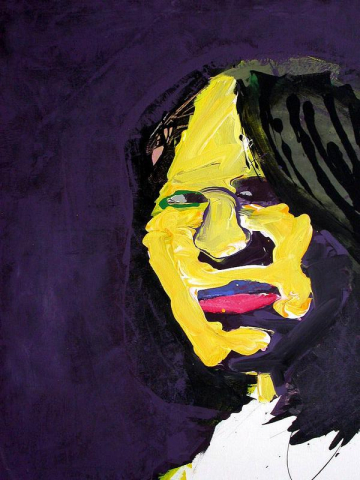 Rostro en amarillo - 100x81cm- Acrílico Lienzo - 2009