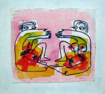 Te Necesito - 35.6x32.5cm - Acrílico Lienzo - 2007 - VENDIDO