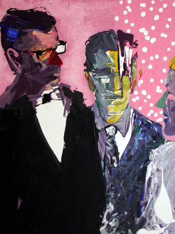 Tres con nieve - 100x81cm - Acrílico Lienzo - 2008 - VENDIDO