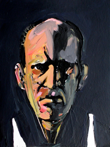 Cabeza calva - 59x68cm - Acrílico Cartón - 2006