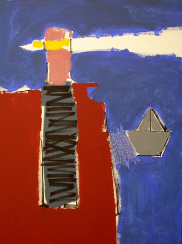 El faro y la mar - 65x50cm - Óleo Lienzo - 2000. VENDIDO