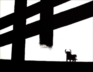 Formas transferida con Toro - 65x54cm - Acrílico Lienzo - 2003