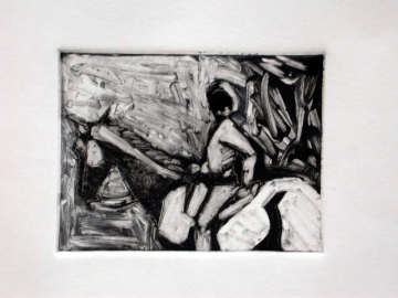 Monotipo24: Caballo 1 - 2008 - Soporte32x23cm - Plancha 16x12cm - Papel 250gr. Canson Guarro