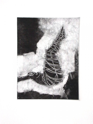 Monotipo43: El retorno - 2009 - Soporte 32x23cm - Plancha 16x12cm - Papel 250gr. Canson Guarro