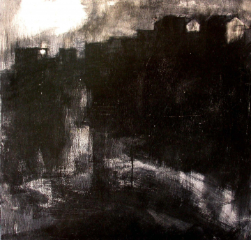 Nocturno de Priego de Córdoba - 61x61cm - Óleo Tabla -1997