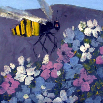 Primavera en Gata - 60x60cm - Óleo Tabla - 2001